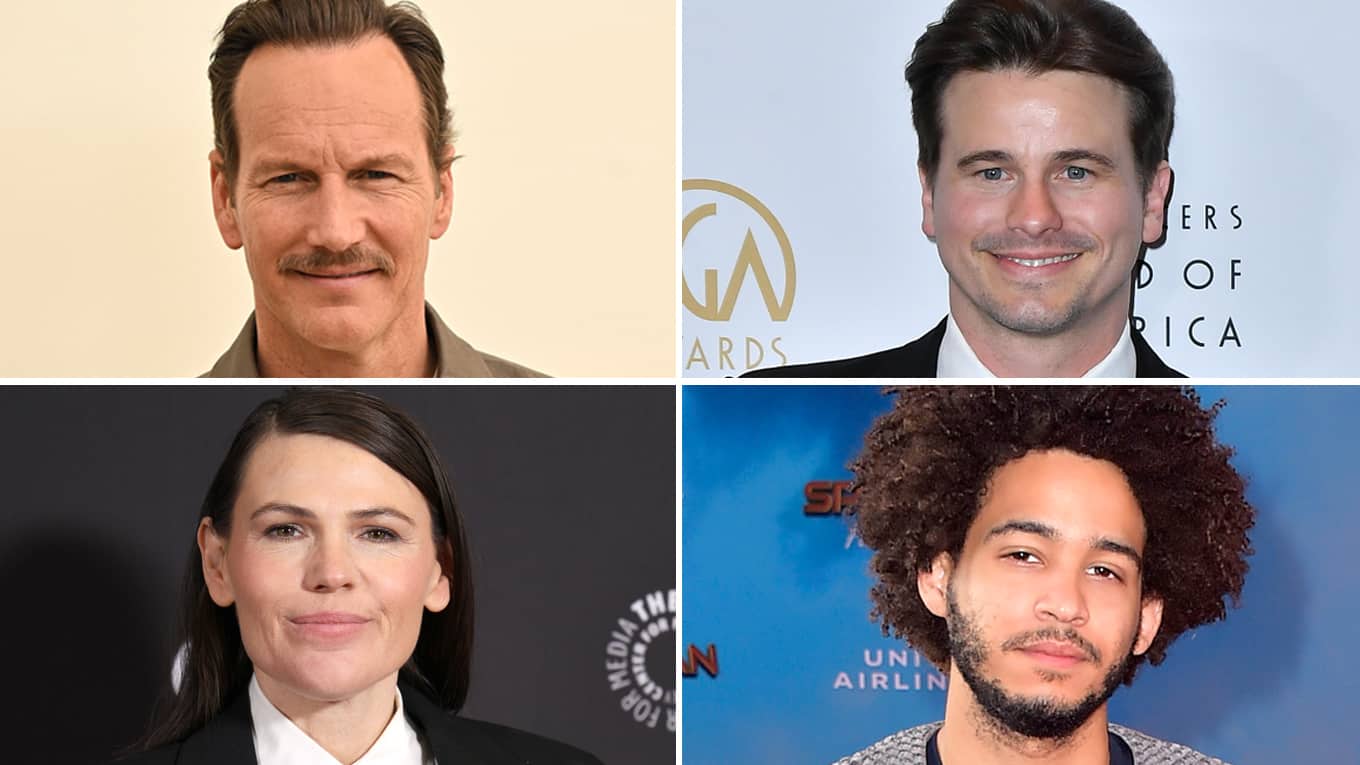 Foto-Collage mit den Schauspieler:innen Patrick Wilson, Jason Ritter, Clea Duvall und Jorge Lendeborg Jr.