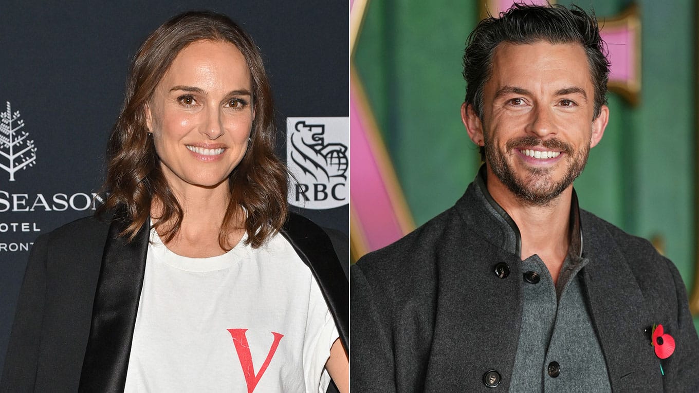 Bild von den Hollywoodstars Natalie Portman und Jonathan Bailey