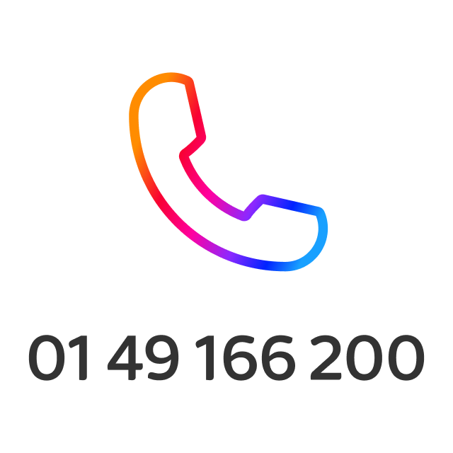 Stilisiertes Telefon mit Kundenservice-Nummer