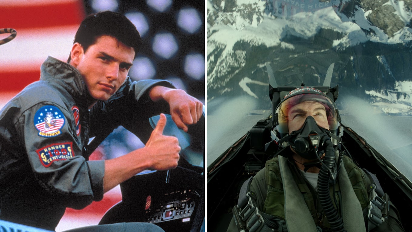 Szenenbilder aus den Filmen Top Gun - Sie fürchten weder Tod noch Teufel und Top Gun: Maverick