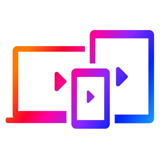 Stilisiertes Icon für Multiscreen in Spektrumfarbe
