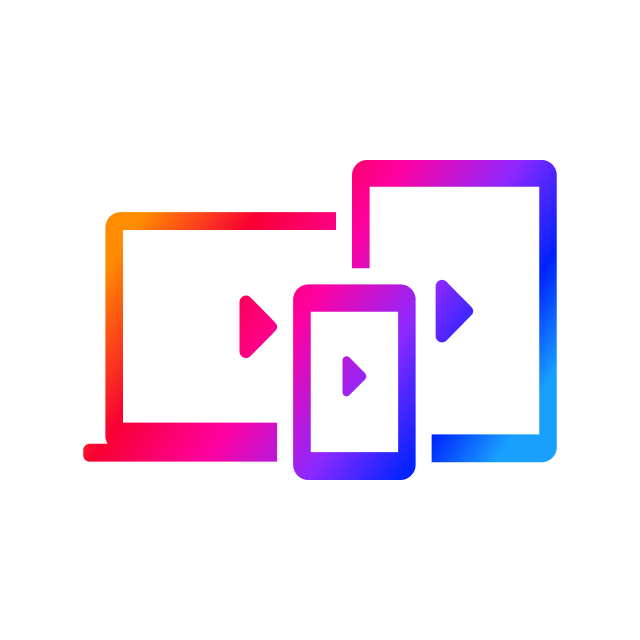 Stilisiertes Icon für Sky Go in Spektrumfarbe