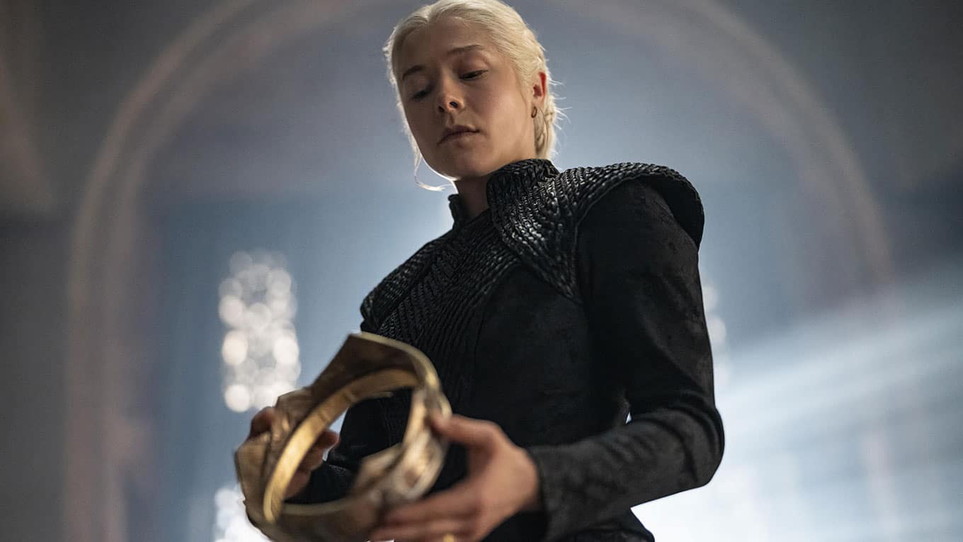 Foto von Emma D'Arcy als Rhaenyra Targaryen in der 3. Staffel von "House of the Dragon"