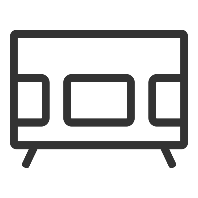 Stilisiertes Icon eines Fernsehers