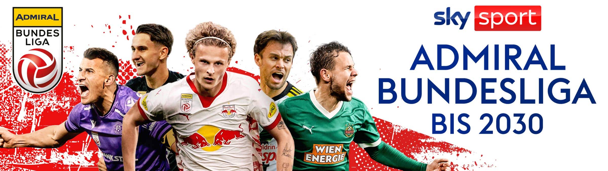 Die ADMIRAL Bundesliga live bis 2030 bei Sky Sport.