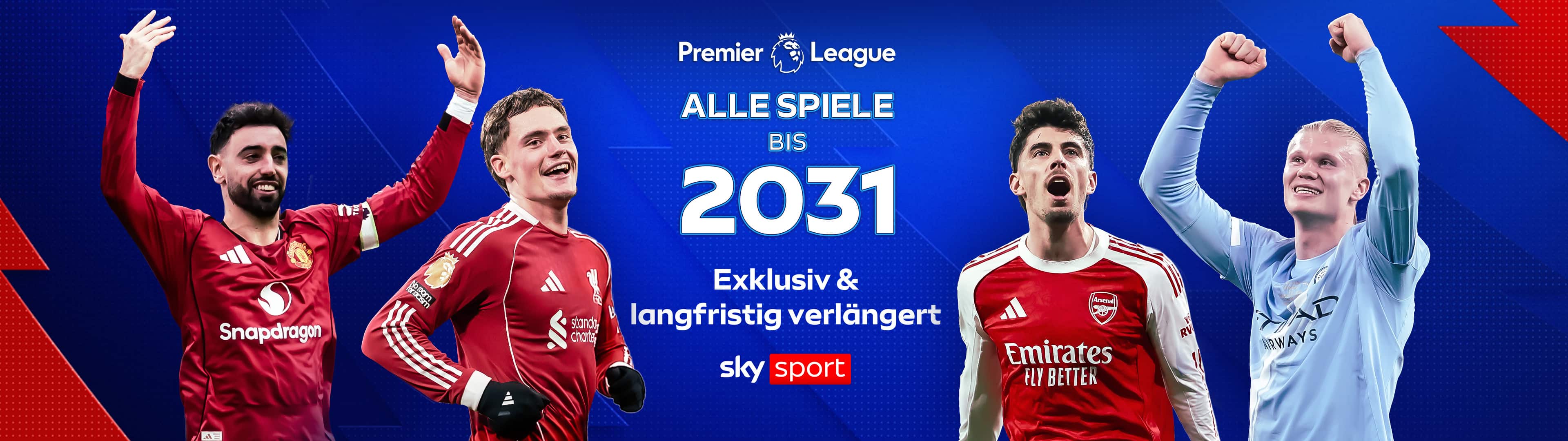 Alle Spiele der Premier League bis 2031 bei Sky Sport. Exklusiv und langfristig verlängert.