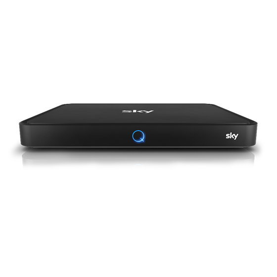 Frontansicht eines Sky Q Receivers.
