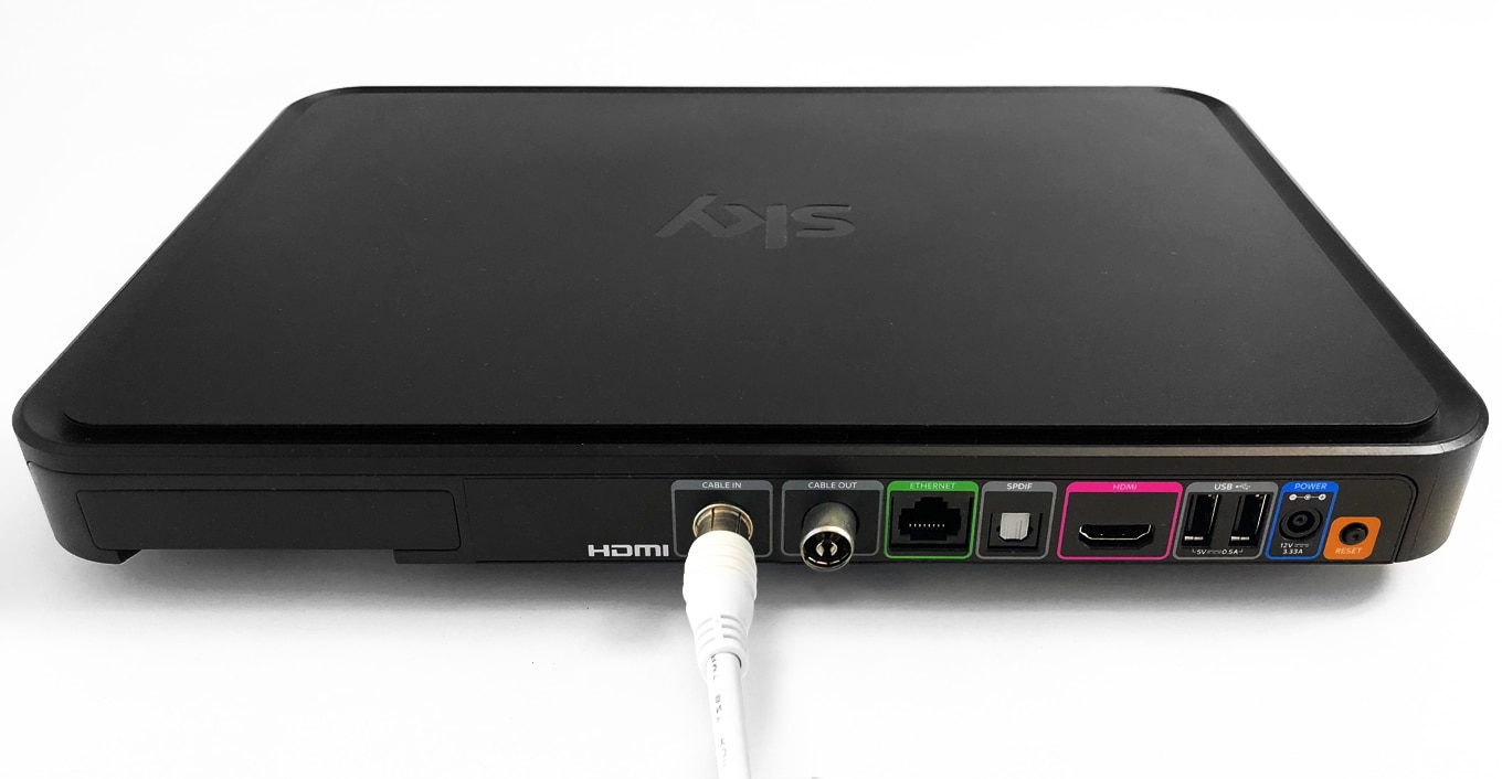 Bild ist verpixelt über den Sky Q Receiver Sky