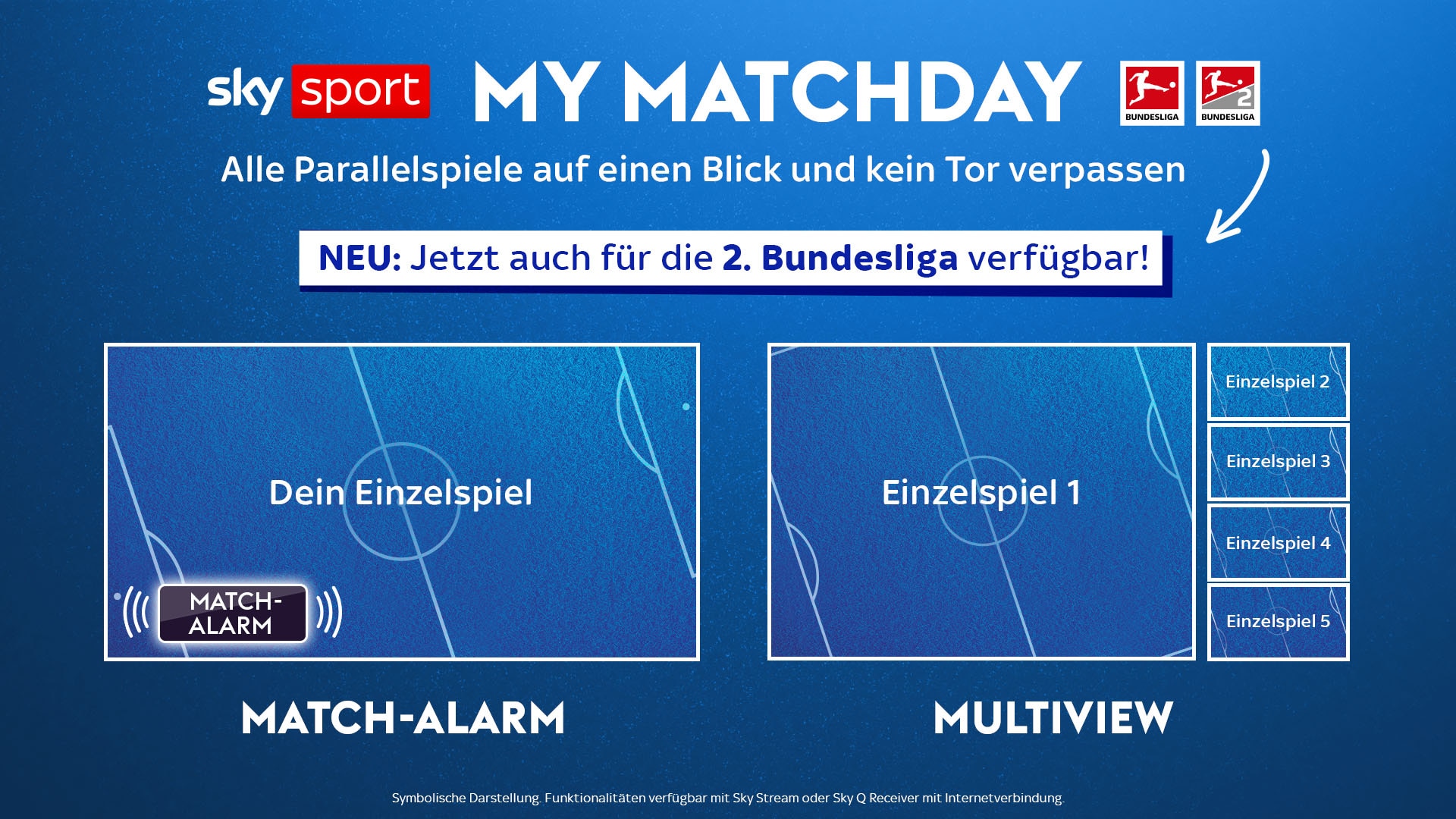MyMatchday Grafik mit dem Hinweis, dass nun auch die 2. Bundesliga inkludiert ist.