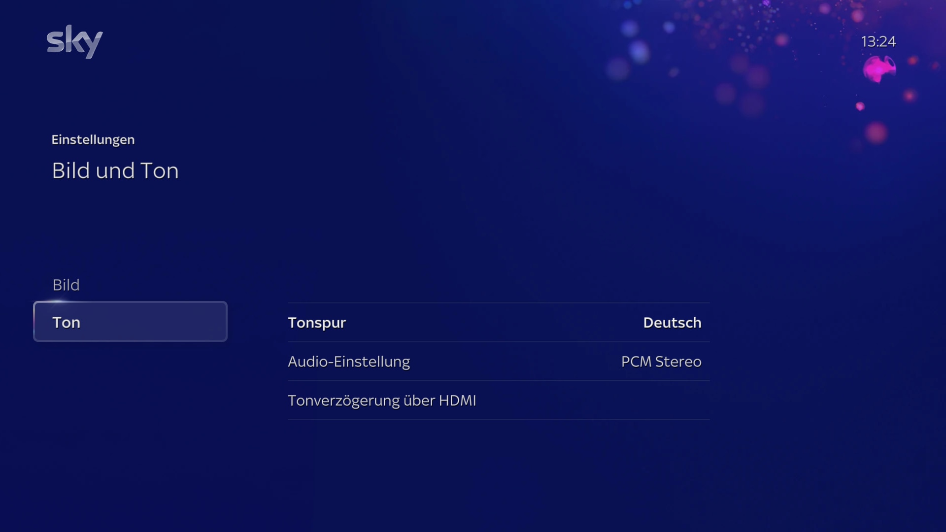 Bildschirm zur Auswahl der Audiosprache unter „Tonspur“