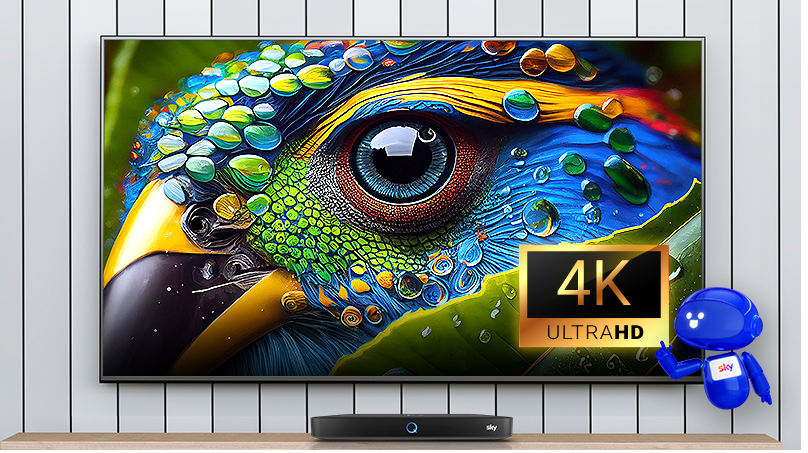 Sky Q Receiver mit der Ultra HD | 4K Funktion.