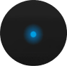 Blaues Logo leuchtet