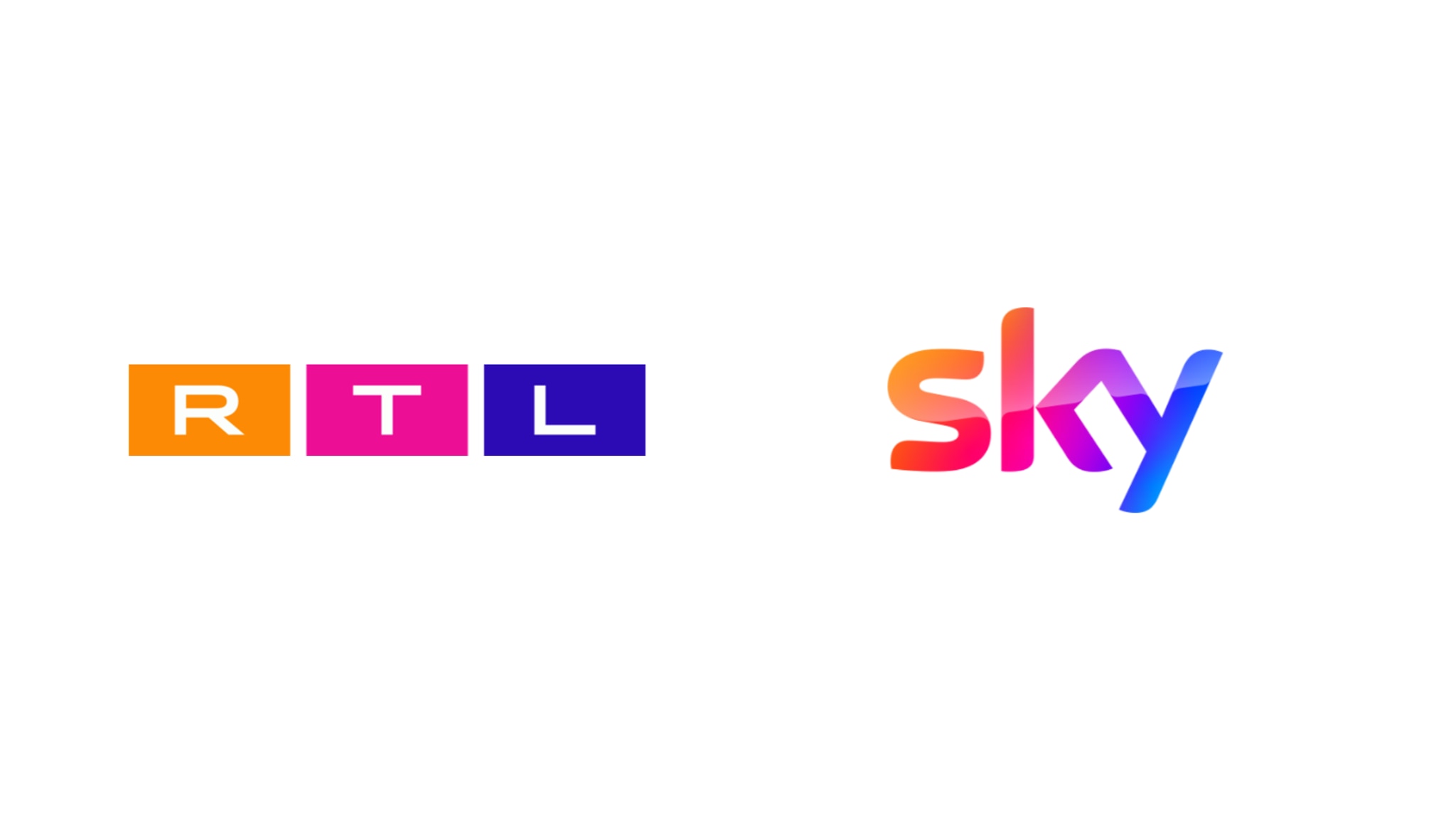 Grafik zeigt RTL und Sky Logo