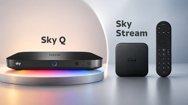 Vergleich zwischen Sky Q und Sky Stream