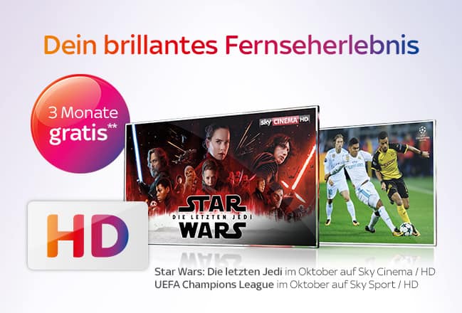 Brillante Aussichten: Sky Premium HD