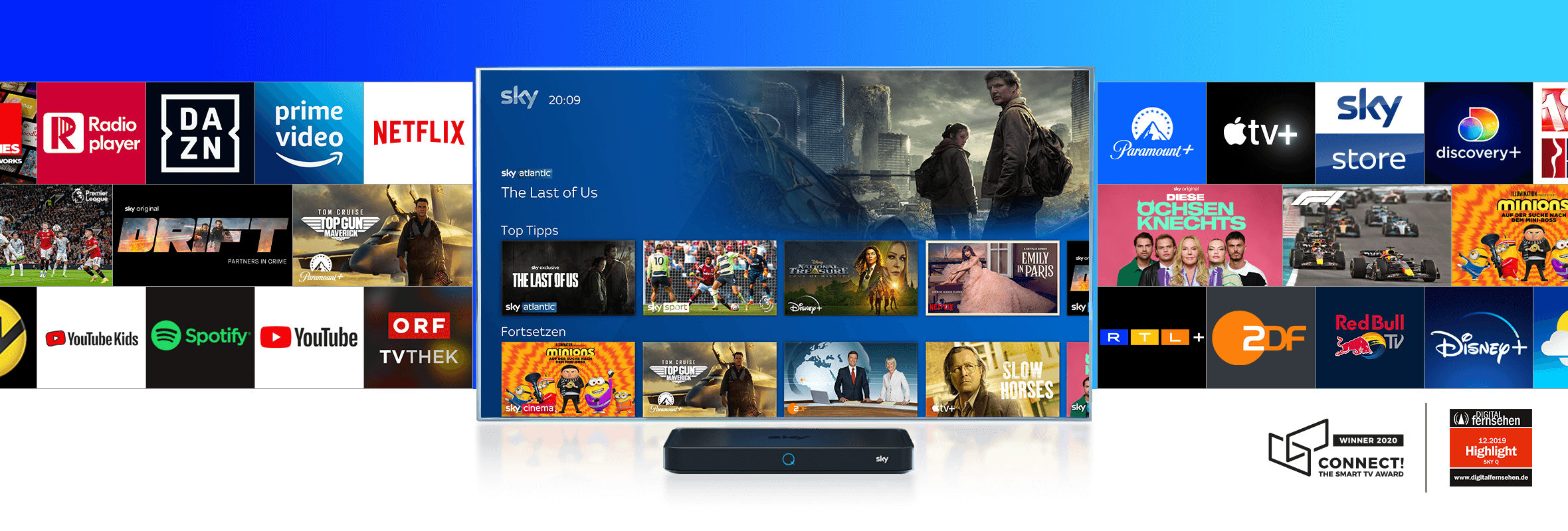 Sky Q Fernsehen, Streaming & Apps