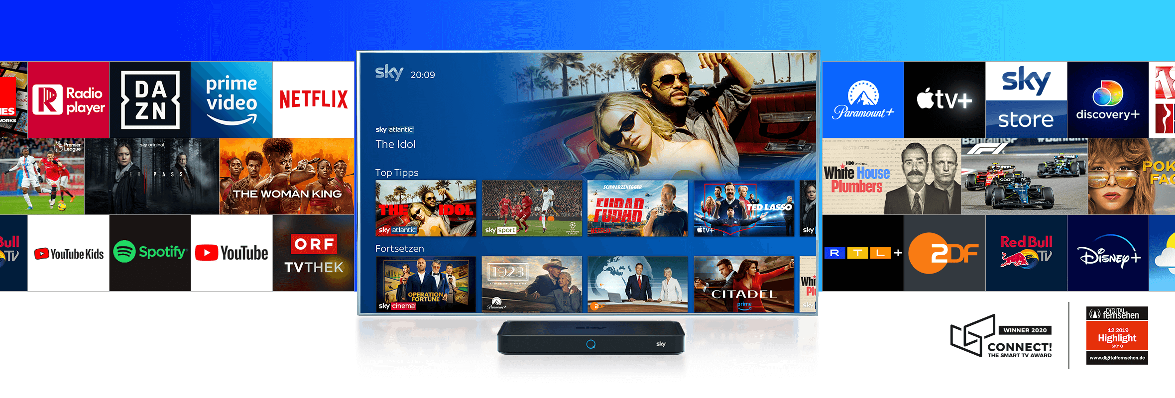 Sky Q Fernsehen, Streaming & Apps