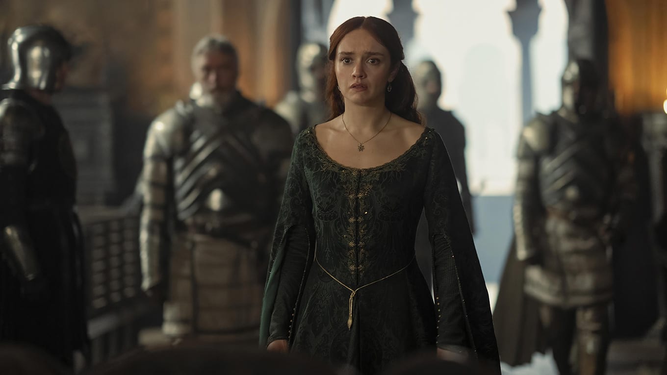 Szenenbild aus House of the Dragon Staffel 2 Folge 5 mit Olivia Cooke als Alicent Hohenturm