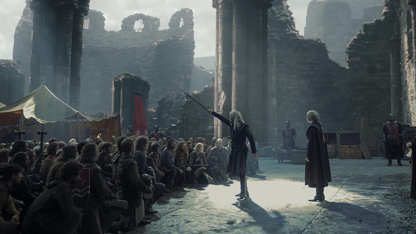 Matt Damon als Daemon Targaryen und Emma D