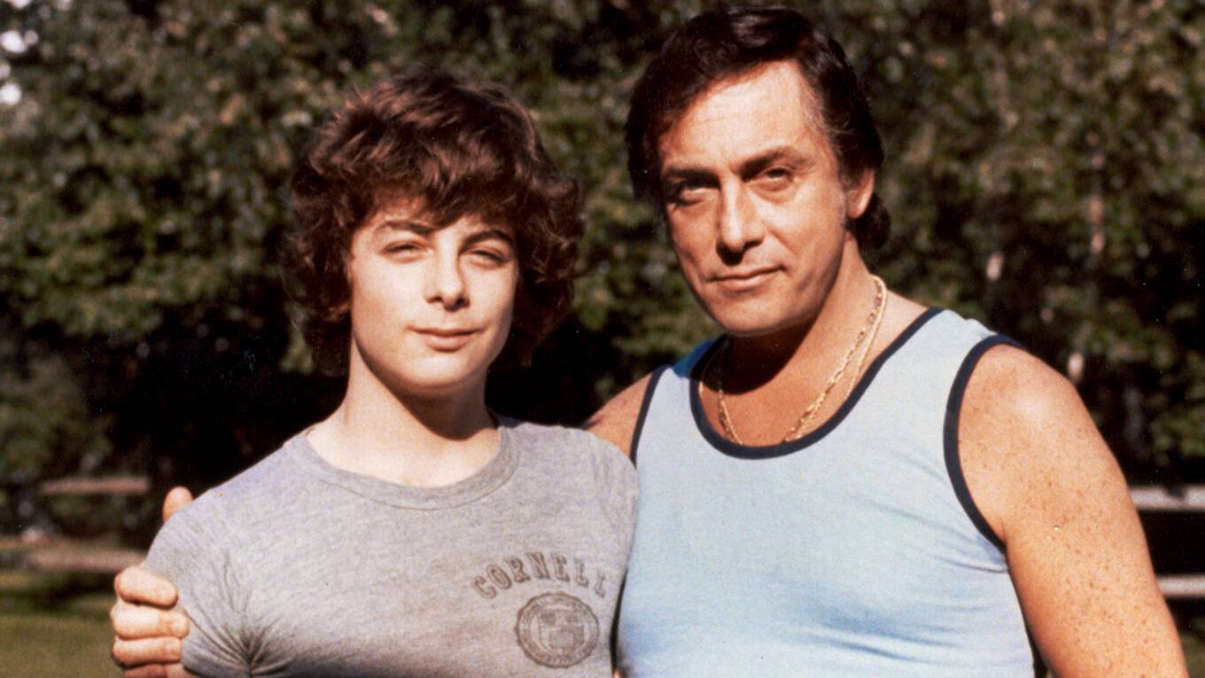 Altes Familienfoto von Bob Guccione mit seinem Sohn Nick.