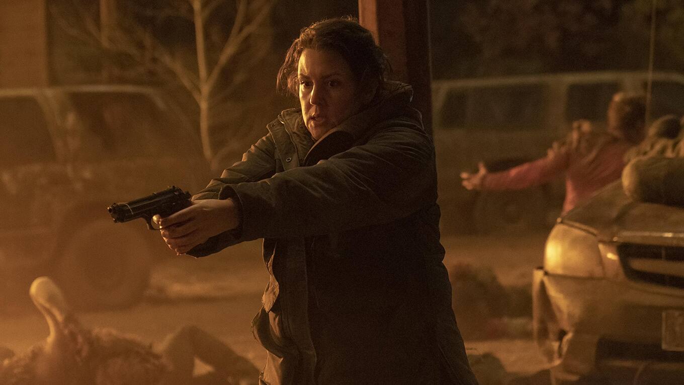 Melanie Lynskey als Rebellenführerin Kethleen in The Last of Us Staffel 1 Folge 5.