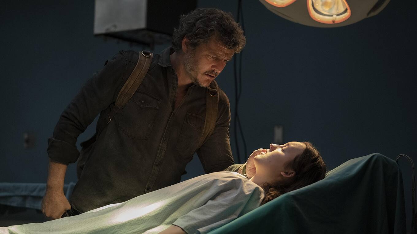 Pedro Pascal als Joel und Bella Ramsey als Ellie im The Last of Us Staffelfinale.