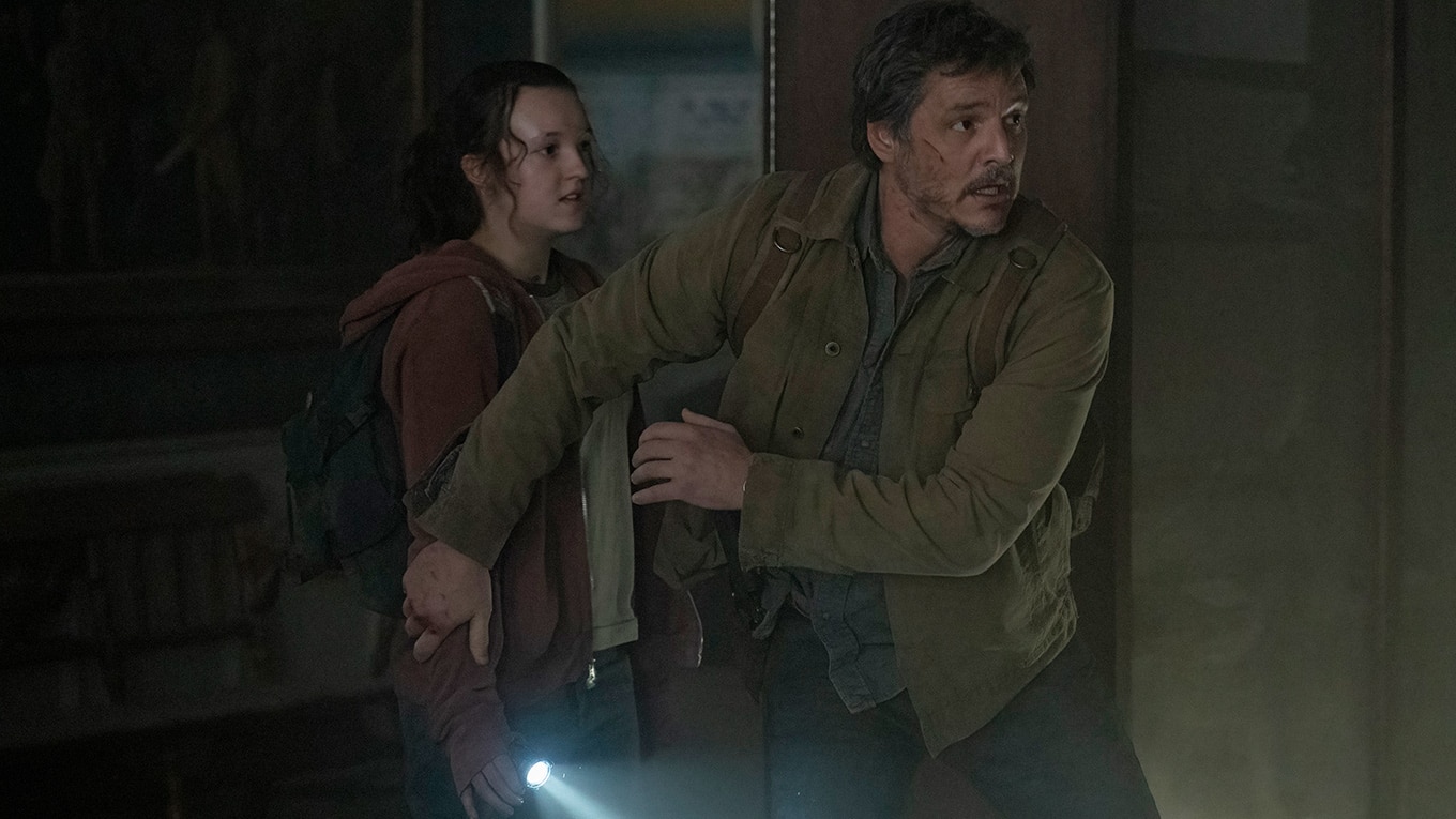 Pedro Pascal als Joel und Bella Ramsey als Ellie in The Last of Us Staffel 1 Episode 2 Infiziert