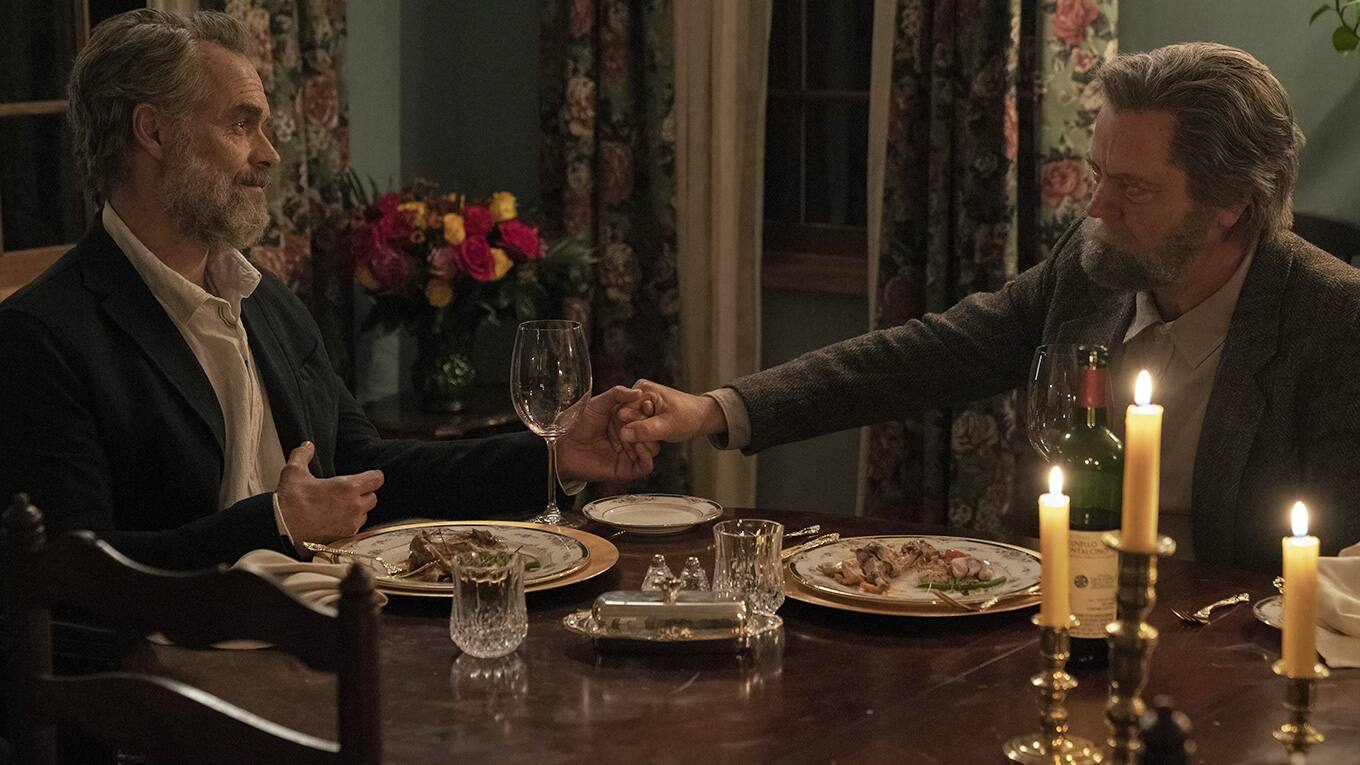 Nick Offerman als Bill und Murray Bartlett als Frank in The Last of Us Staffel 1 Episode 3 Liebe mich wie ich es will.