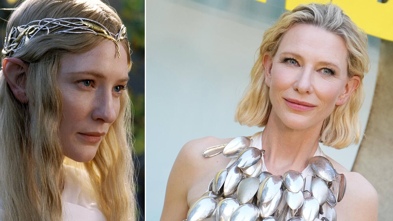 Portraitbilder von Cate Blanchett und ihrer Rolle Galadriel