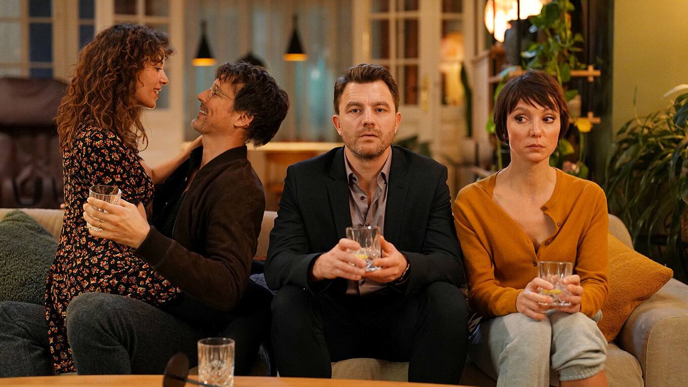 Der Vierer: mit (v.l.) Lucía Barrado, Florian David Fitz, Friedrich Mücke und Julia Koschitz