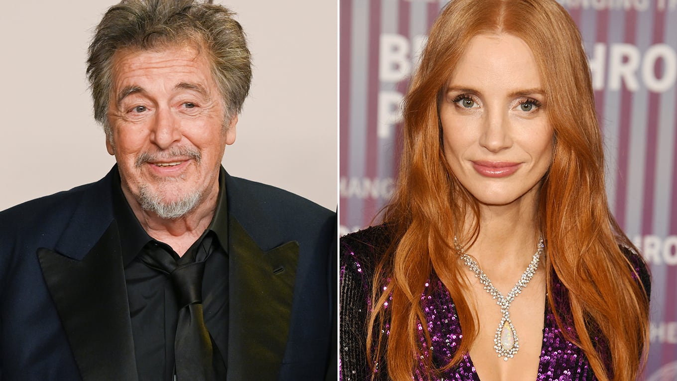 Portraitbilder von Hollywood-Stars Al Pacino und Jessica Chastain