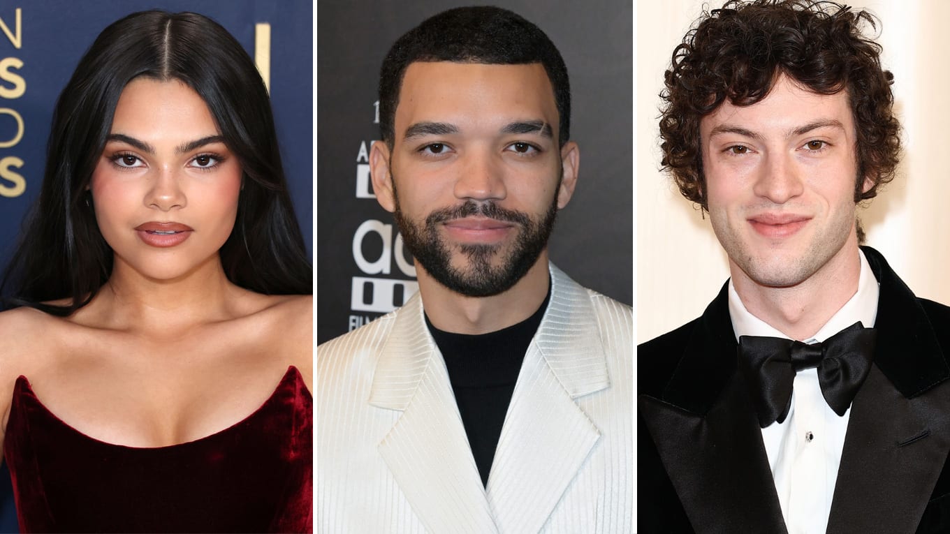Fotos it den Schauspielern (v.l.) Ariana Greenblatt, Justice Smith und Dominic Sessa