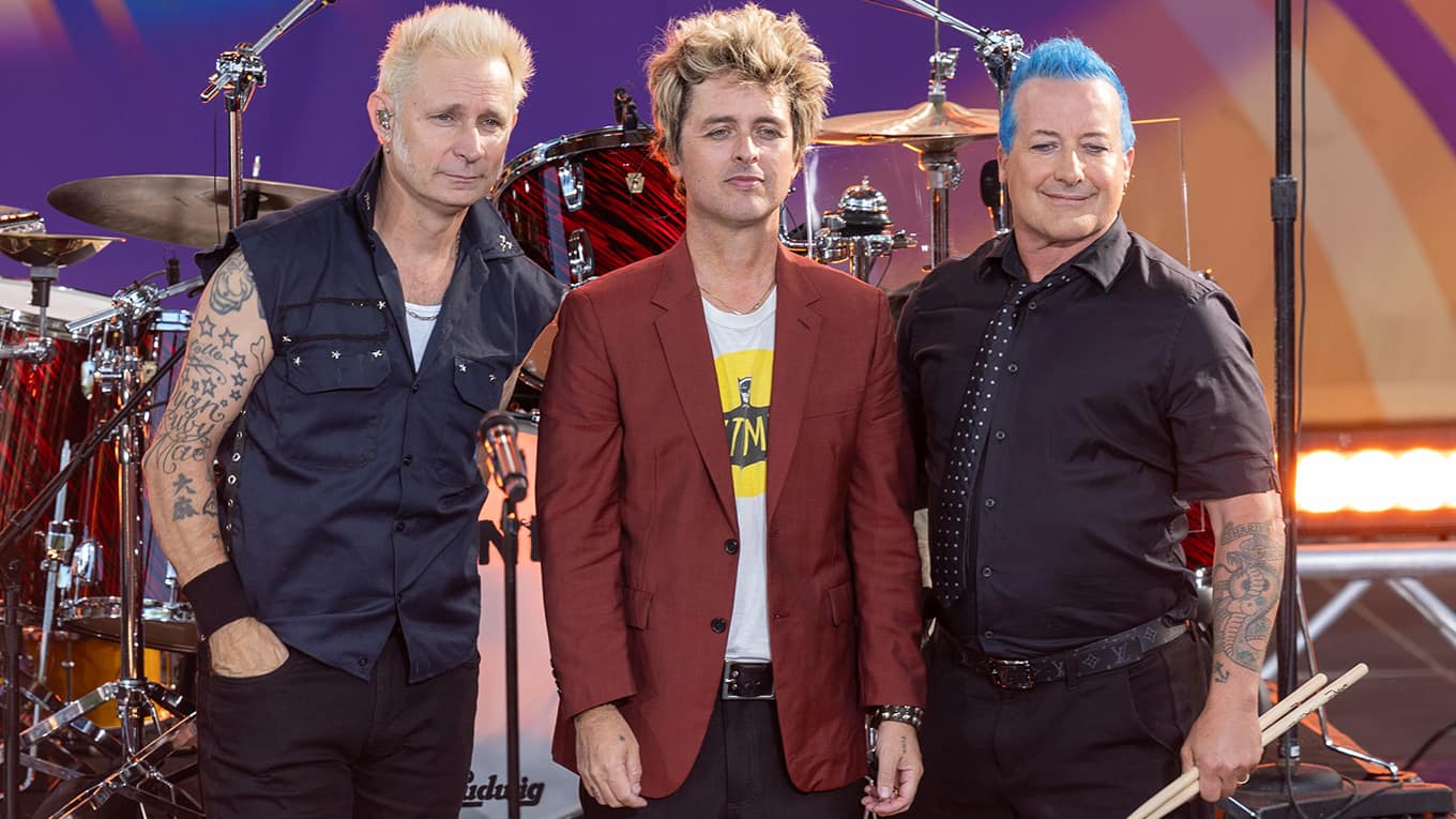 Die Punkrocker von Green Day (v.l.): Mike Dirnt, Billie Joe Armstrong und Tre Cool