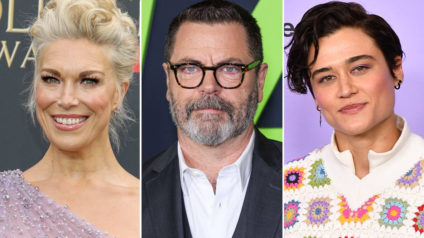 Fotos von den Schauspieler:innen Hannah Waddingham, Nick Offerman und Katy O