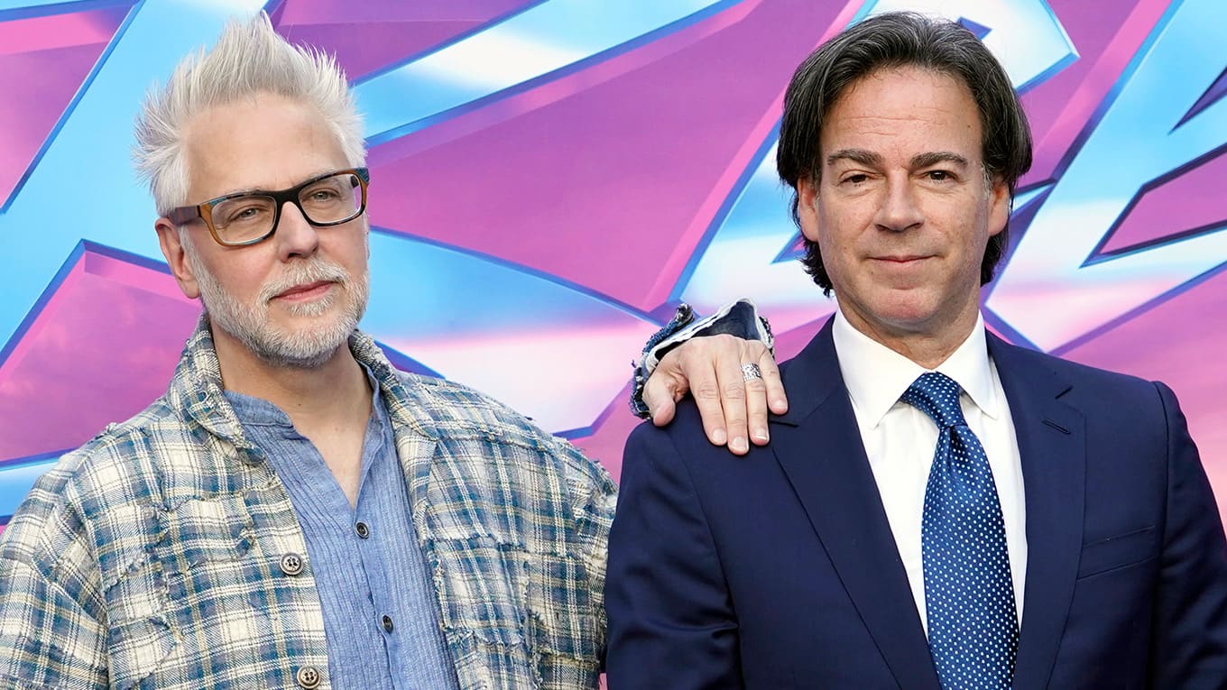Foto: Regisseur und Chef der DC Studios James Gunn (links) und sein Co-CEO Peter Safran