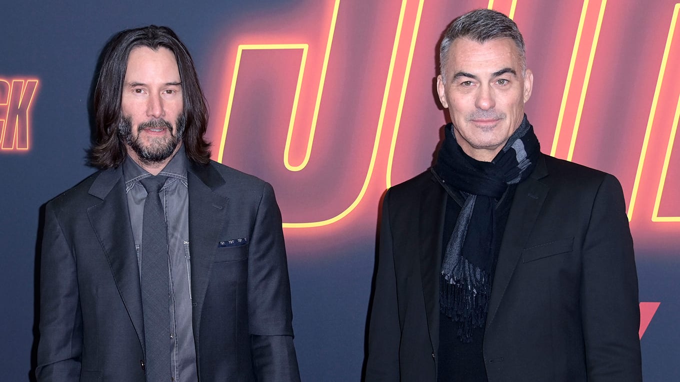 Keanu Reeves (links) und Regisseur Chad Stahelski bei der Premiere zu 