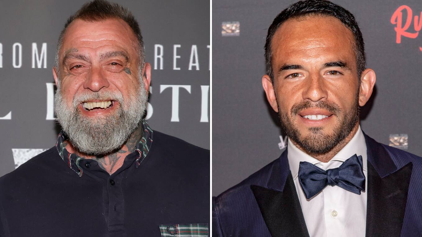 Die Schauspieler Mike Ferguson (links) und Guillermo Ivan