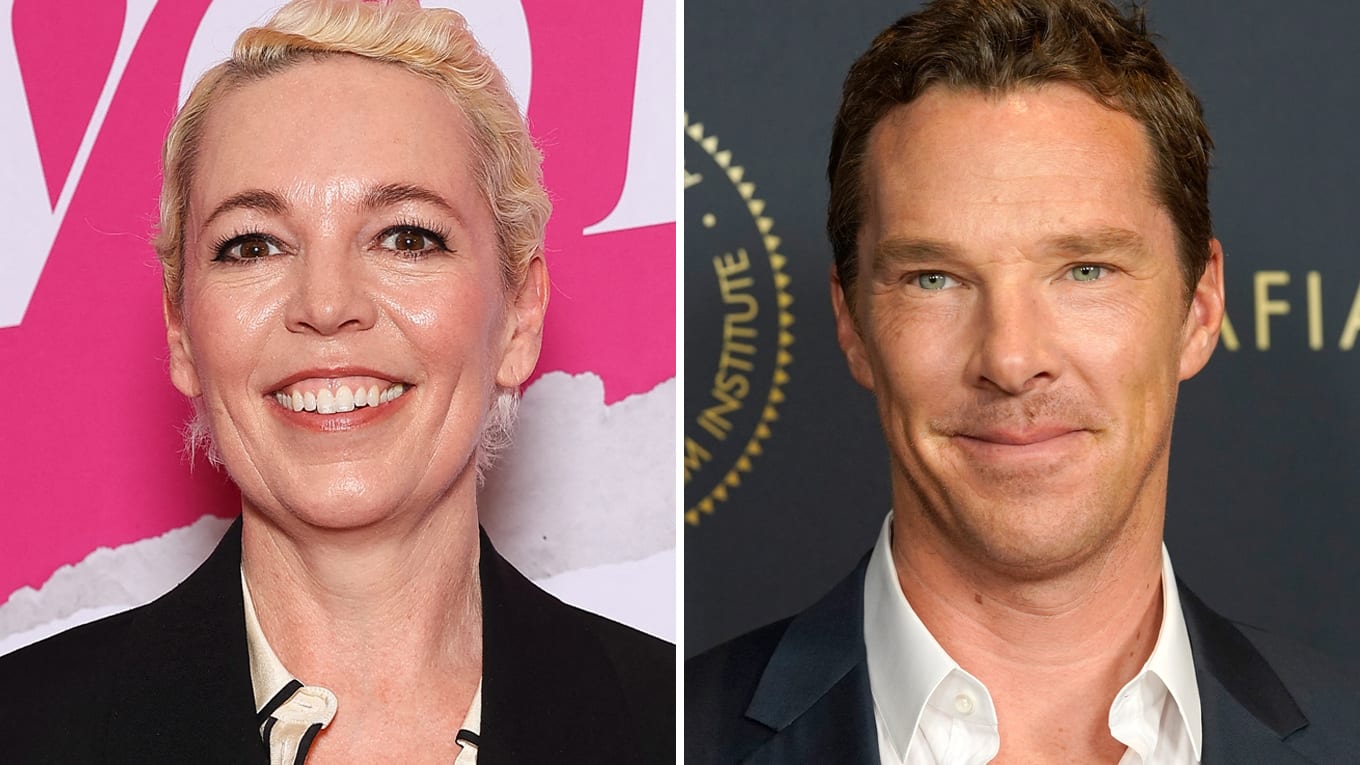 Fotos der Schauspielstars Olivia Colman und Benedict Cumberbatch