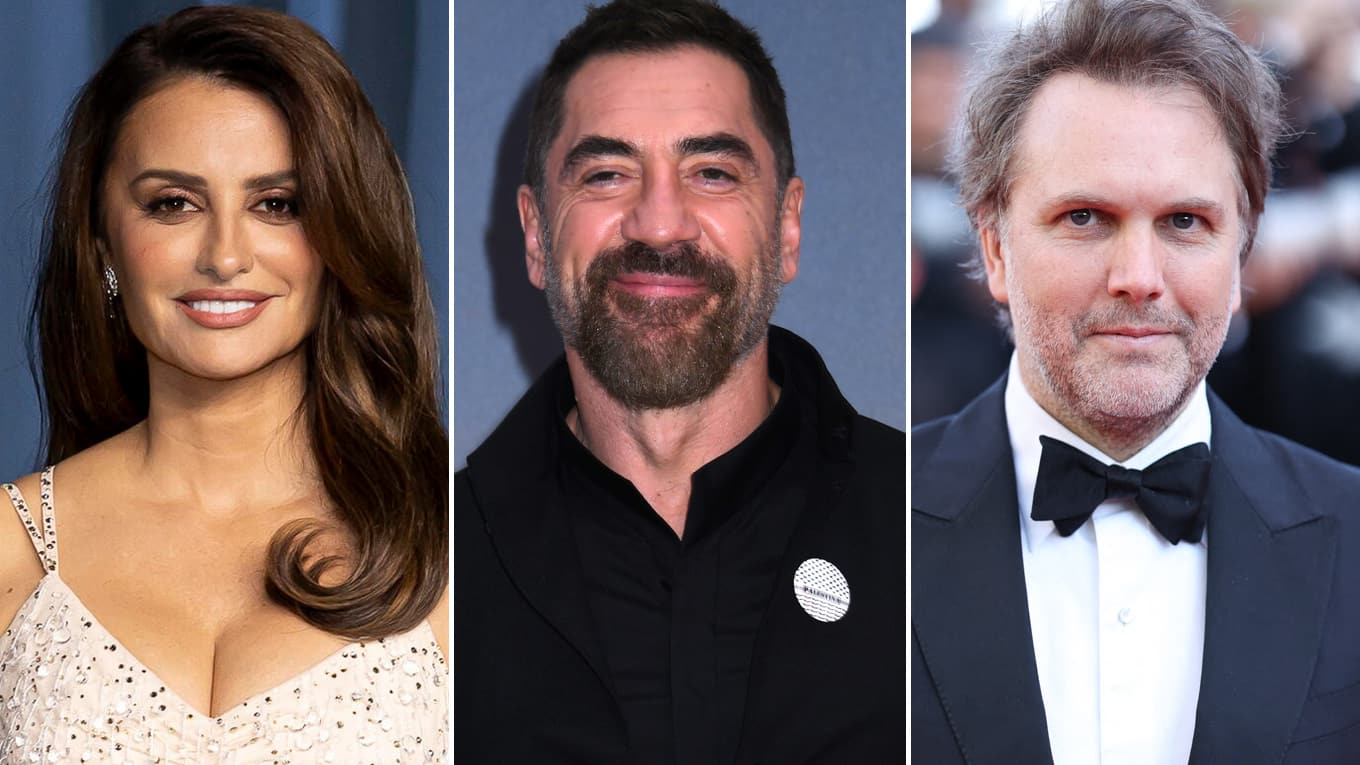 Foto-Collage mit Schauspielerin Penélope Cruz, Schauspieler Javier Bardem, Autor und Regisseur Florian Zeller