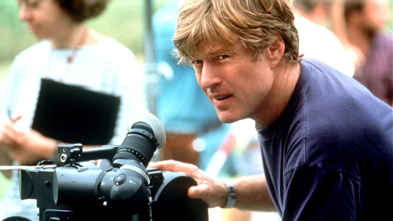 Bild von Robert Redford bei den Dreharbeiten zum Film Quiz Show im Jahr 1994.