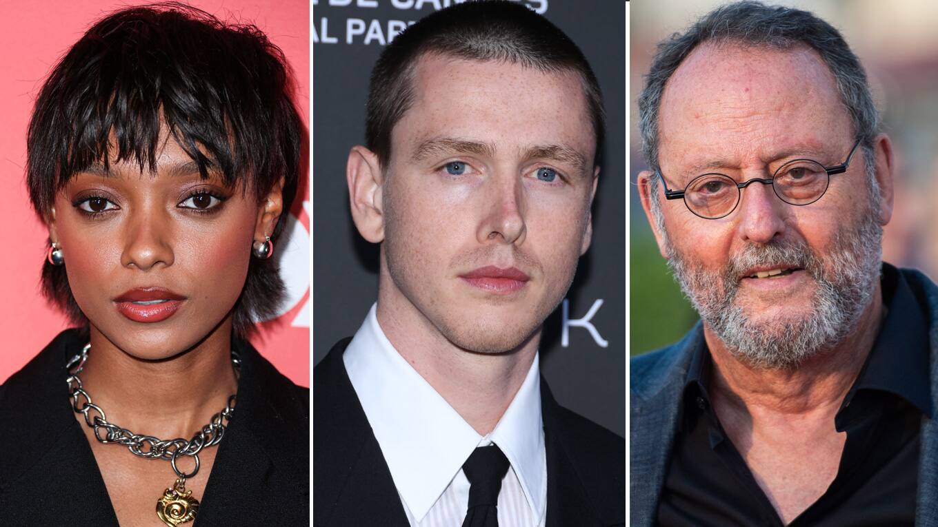 Fotos der Schauspieler:innen (v.l.) Sophia Wilde, Harris Dickinson und Jean Reno