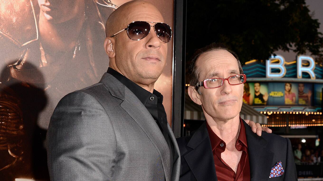 Fotos von Schauspieler Vin Diesel (links) und Regisseur David Twohy aus dem Jahr 2013
