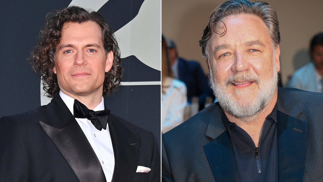 Foto von Schauspieler Henry Cavill und Russell Crowe