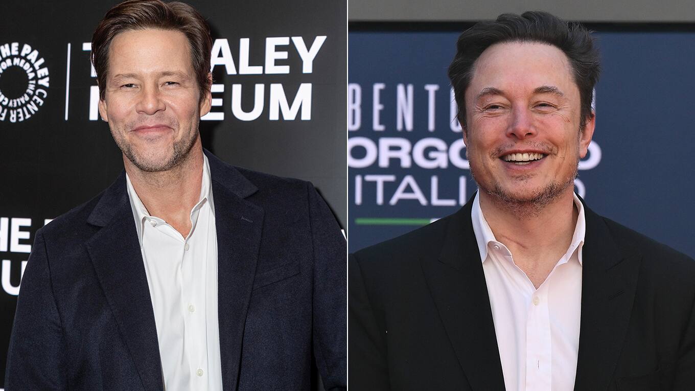 Fotos von Schauspieler Ike Barinholtz und Tesla-CEO Elon Musk