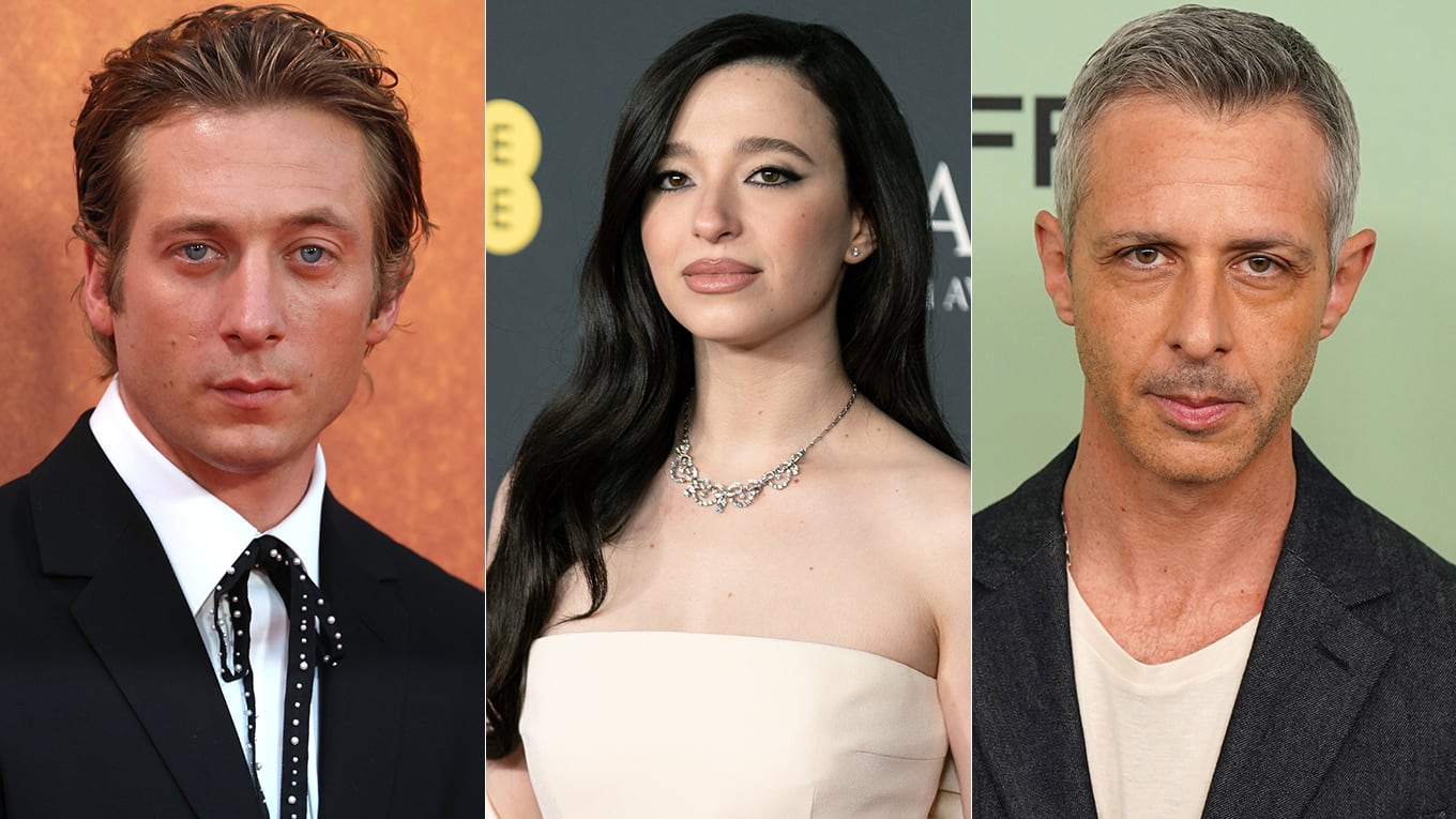 Foto der Schauspieler Jeremy Allen White, Mickey Madison und Jeremy Strong