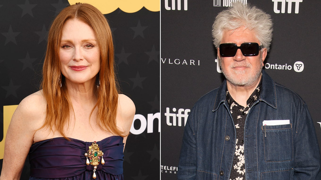 Julianne Moore und Pedro Almodóvar 