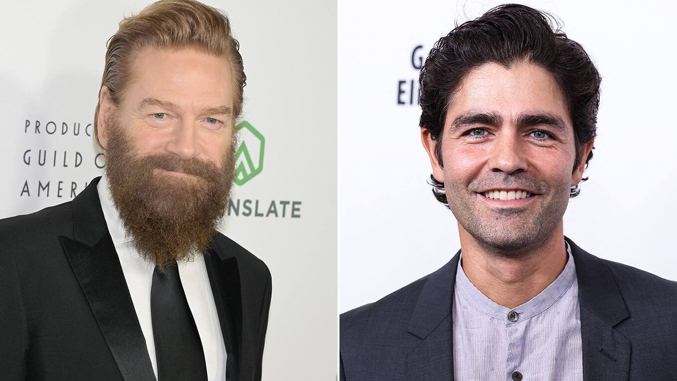 Foto von Schauspieler Kenneth Branagh und Adrian Grenier