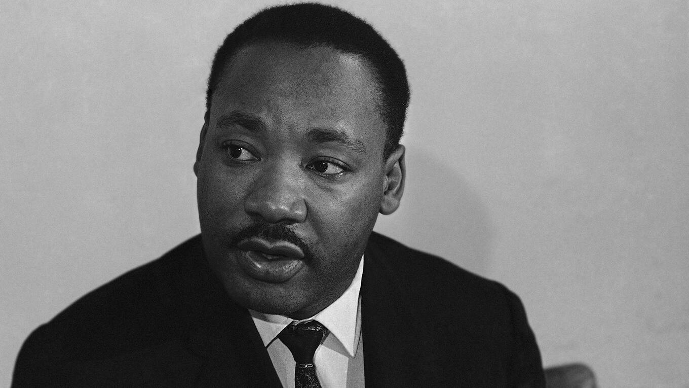 Martin Luther King Jr. bei einer Pressekonferenz 1965.