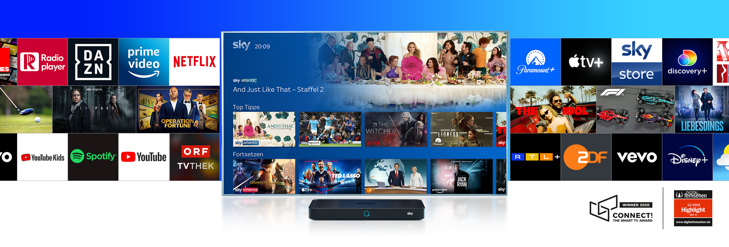Sky Q Fernsehen, Streaming & Apps