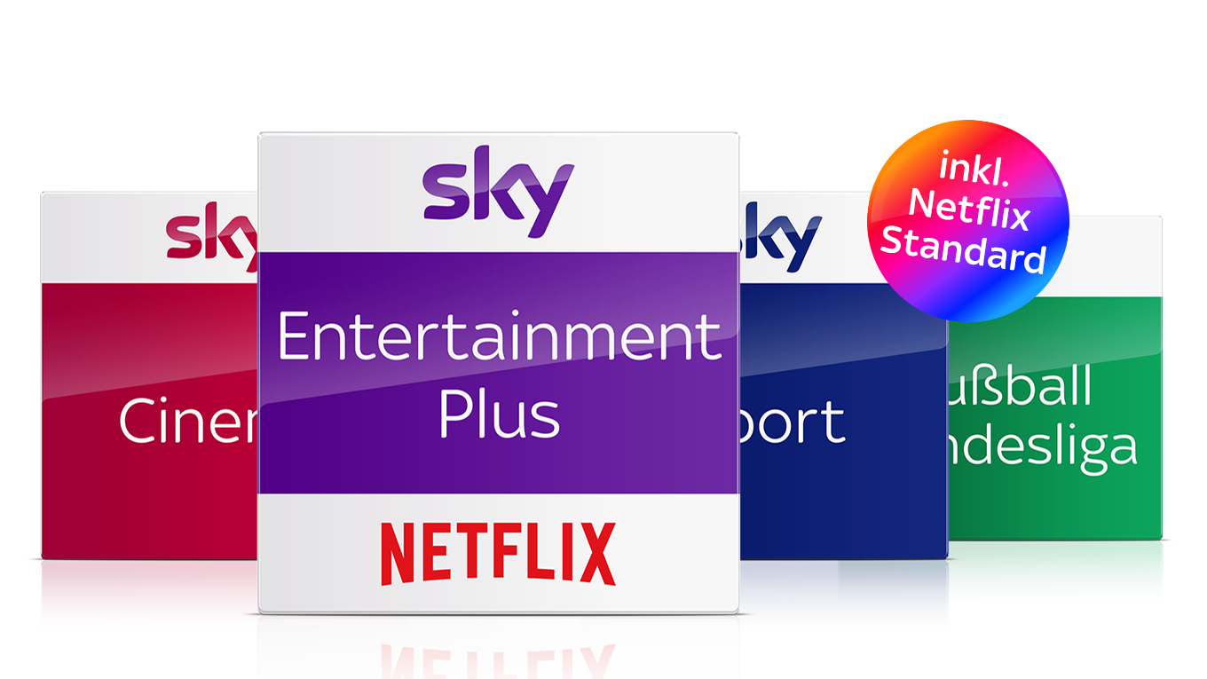 Alle Pakete von Sky und ein Black Friday Logo